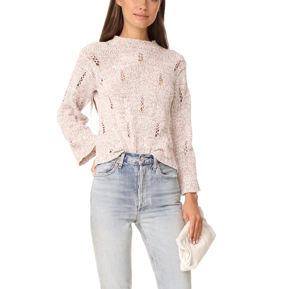 La Vie Rebecca Taylor Ribbon Pullover Sweater Med